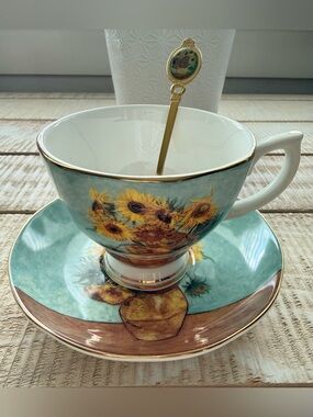 Sunflower TeaCup & Saucer Set by Van Gogh